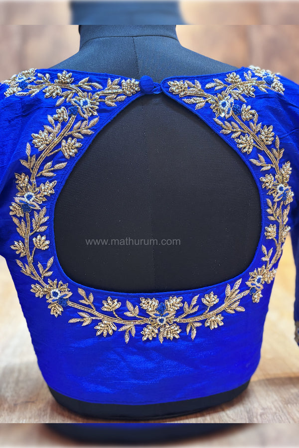 RUHI- Royal Blue Zardosi Blouse