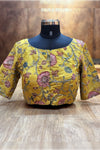 Meher- Mustard Penkalamkari Zardosi Blouse