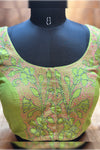 Mahika- Green Embroidery Blouse