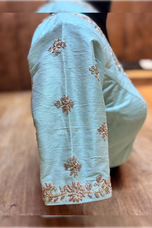 ISHQ- Powder Blue Zardosi Blouse