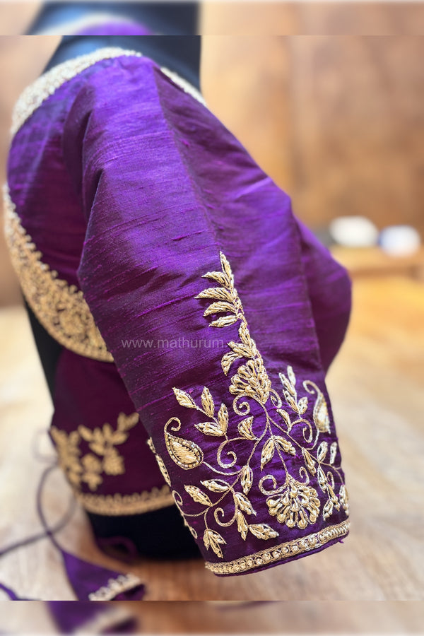 NILA- Wine Zardosi Blouse