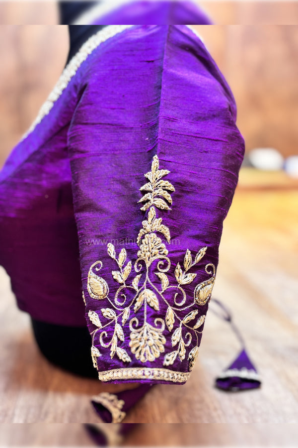 NILA- Wine Zardosi Blouse