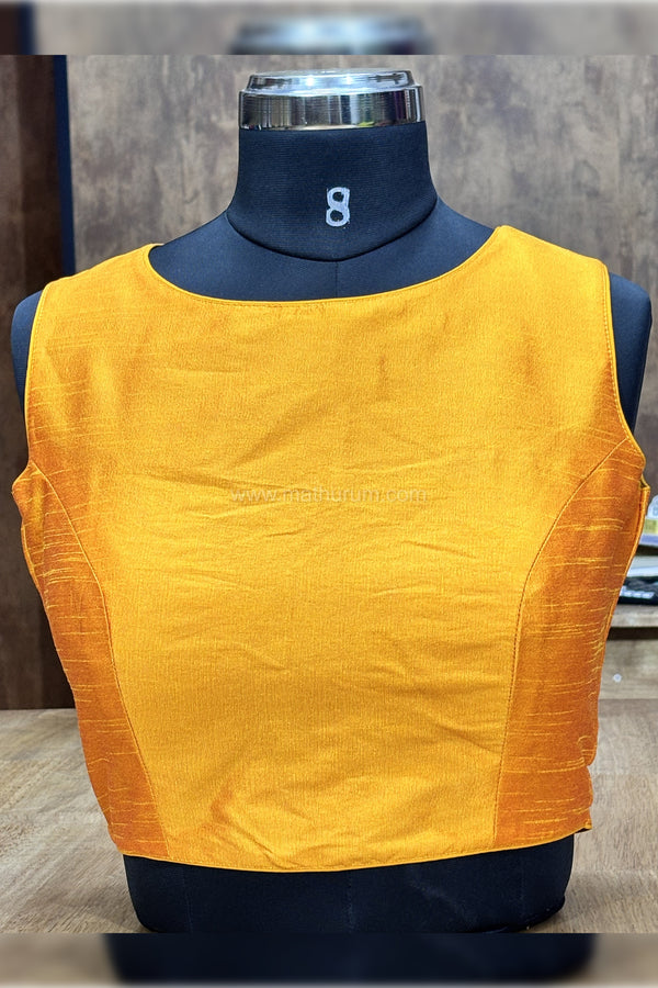 Vaigai- Yellow blouse 2.0 (Attachable Sleeves)