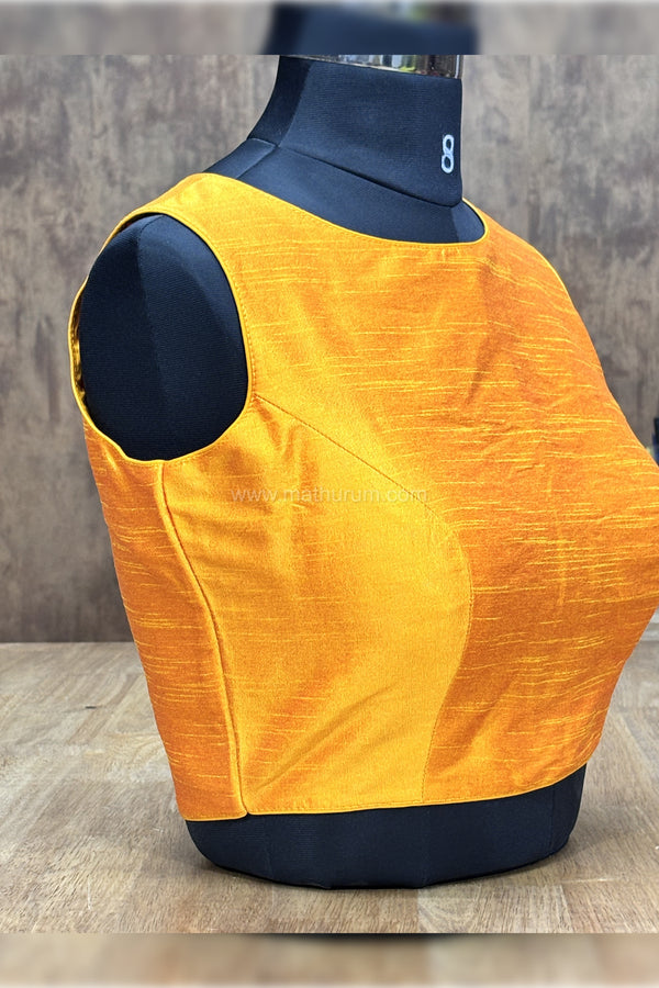 Vaigai- Yellow blouse 2.0 (Attachable Sleeves)