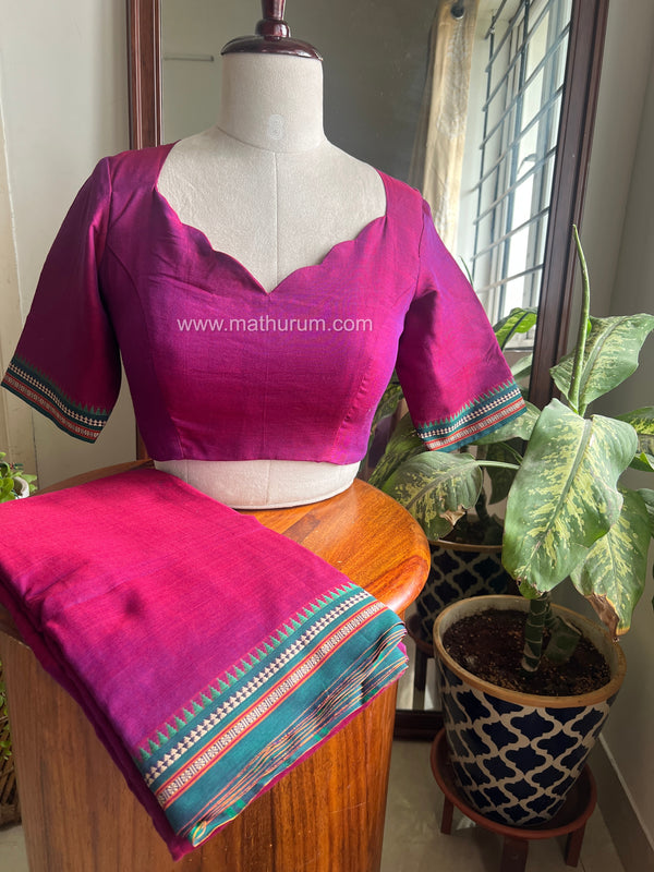 Kayal Combo- Magenta/Green Border