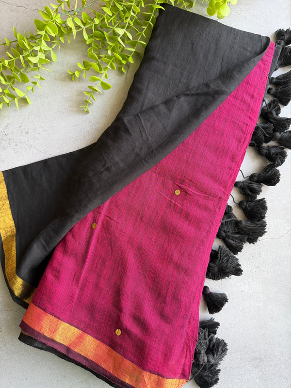 Thendral (Cotton saree) - Black