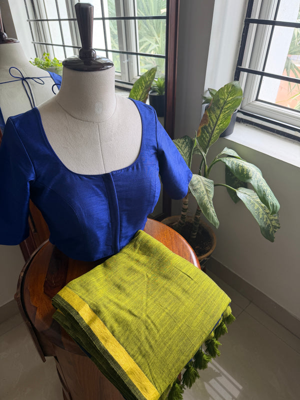 Thendral (Cotton saree) - Lime Green