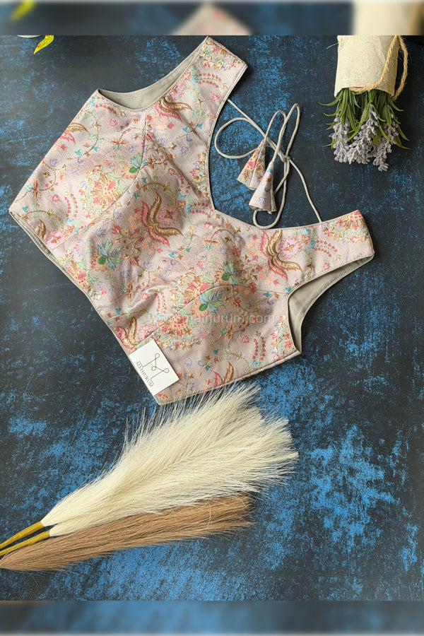 Twinkle- Grey Blouse (Attachable Sleeves)