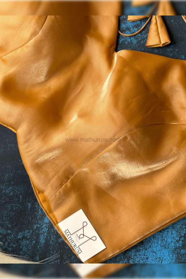 Jimmy Choo- Gold Blouse (Attachable Sleeves)