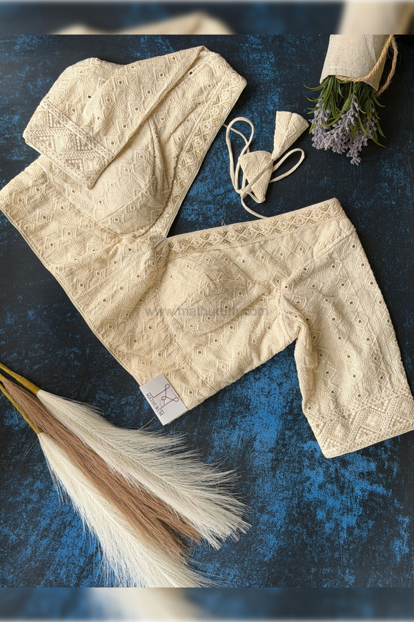 Chikoo- Off-White Blouse