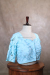Rosette- Ice Blue Blouse (Elbow Sleeve)