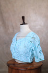 Rosette- Ice Blue Blouse (Elbow Sleeve)