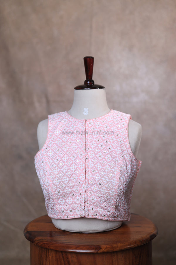 Petals-Baby Pink Blouse (Sleeveless)