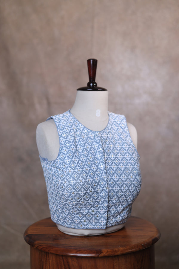 Petals- Grey Blouse (Sleeveless)