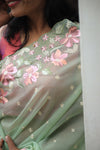 Pearl-Pastel GreenEmbroidery Saree