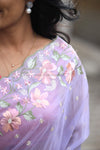 Pearl- Lilac Embroidery Saree