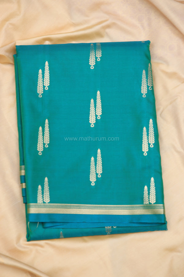 Vriksha- Peacock Green Semi Soft Silk Saree