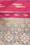 Vriksha-Majenta Semi Soft Silk Saree