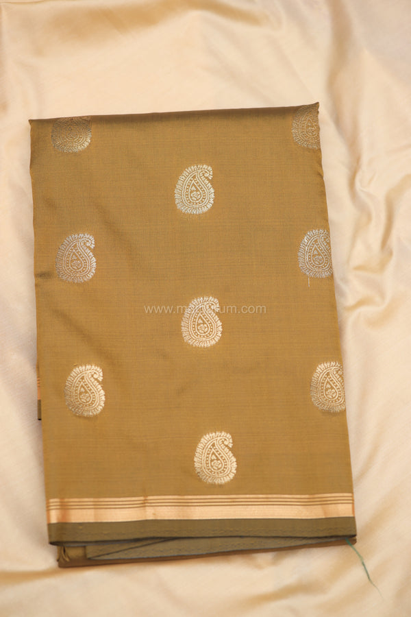 Vriksha- Mehandi Green Semi Soft Silk Saree