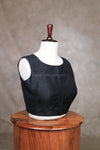Vaigai- Black blouse 2.0 (Attachable Sleeves)