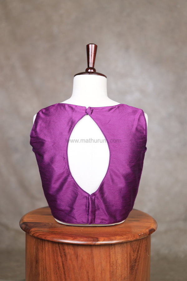 Vaigai- Violet blouse 2.0 (Attachable Sleeves)