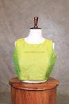 Vaigai- Green blouse 2.0 (Attachable Sleeves)