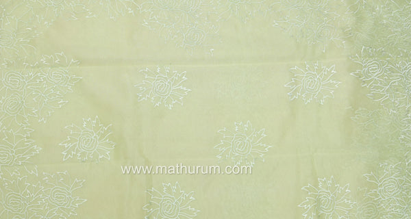 Miya- Pastel Green Georgette Embroidery Saree