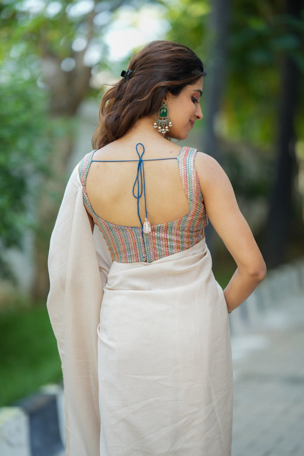 Aura- Blue Blouse (Sleeveless)