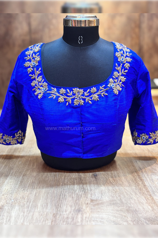 RUHI- Royal Blue Zardosi Blouse