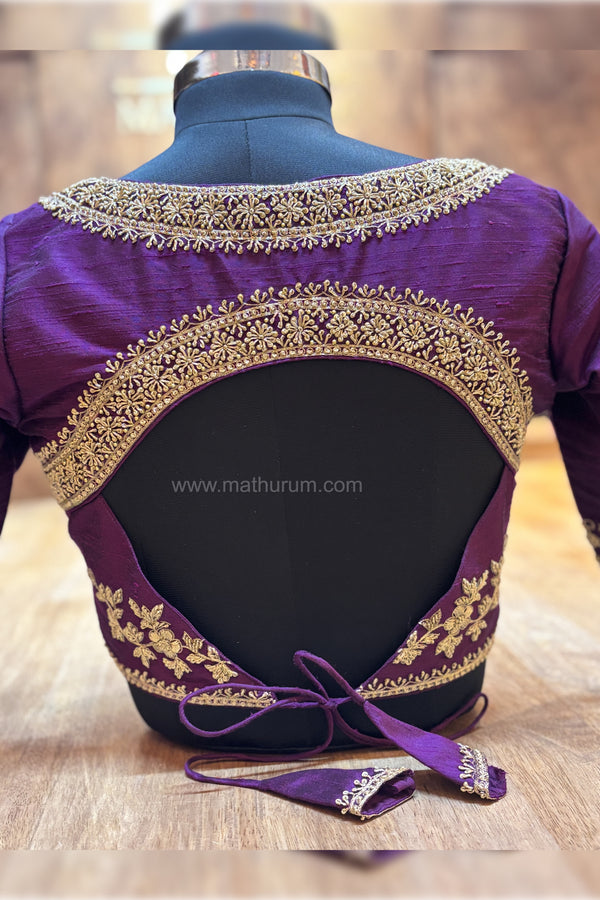 NILA- Wine Zardosi Blouse