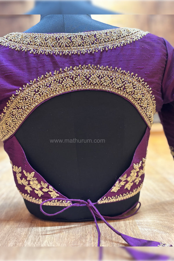 NILA- Wine Zardosi Blouse