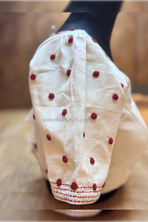 Roja - Off-White Embroidery Blouse