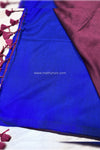 Kaarigai- Modal Cotton Maroon/Blue Saree