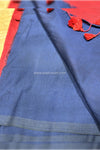 Kaarigai- Modal Cotton Maroon/Dark Blue Saree