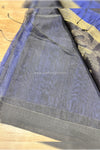 Maaya- Jute Cotton Blue/Black Saree