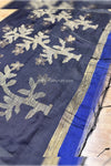 Maaya- Jute Cotton Blue/Black Saree