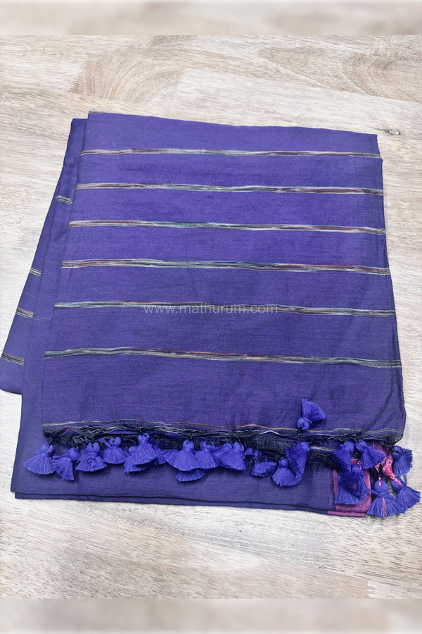 Ezhil- Violet Saree