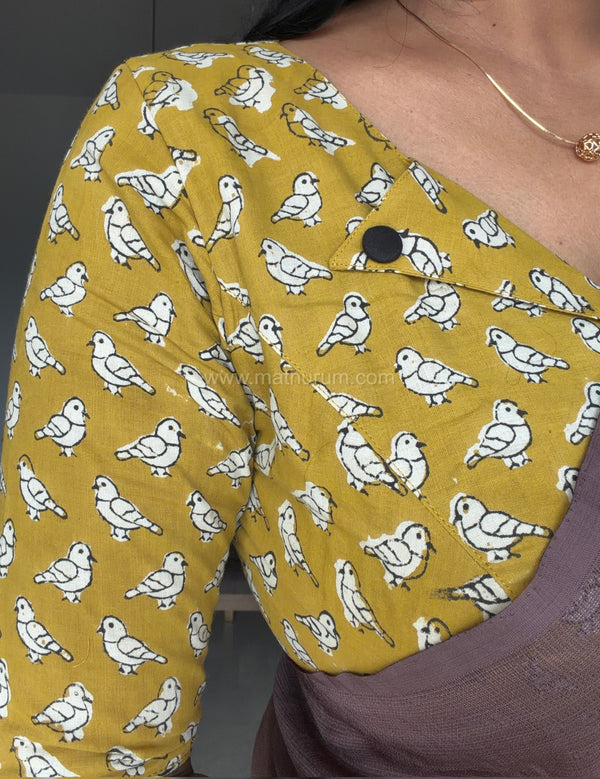 Pakshi- Mustard Blouse