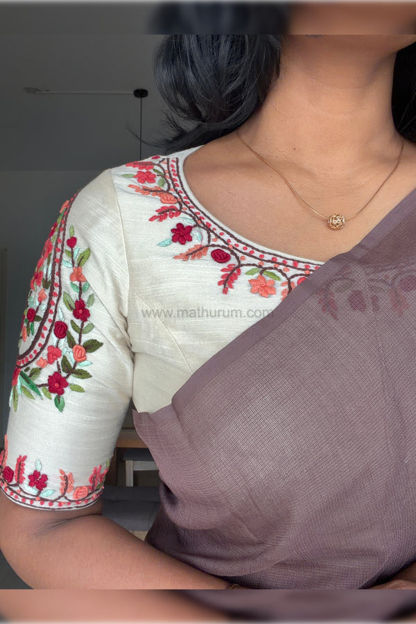 Pearl Paisely- Off-White Blouse