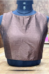 Vaigai- Brown blouse 2.0 (Attachable Sleeves)